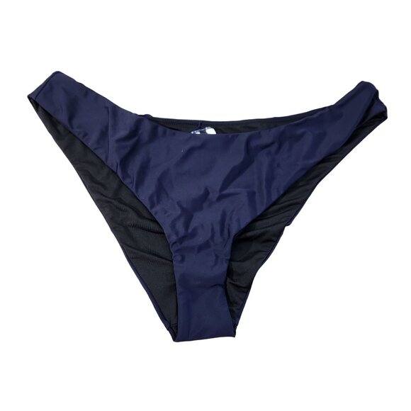 J. Crew Blue Ribbed High Rise Swim Bottom Style BE808 New With Tags Womens XXL - Picture 1 of 16